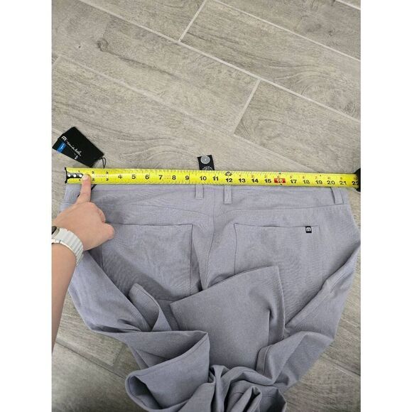 Men's Travis Mathew Open To Close Golf Flat Front Chino Pants Gray Heather Sleet - Picture 7 of 7
